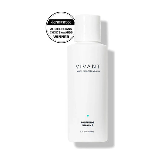 Vivant Buffing Grains – gentle physical exfoliant for manually removing dead skin cells, smoothing rough texture, and revealing a brighter, more polished, and refined complexion | MDR Skin Studio