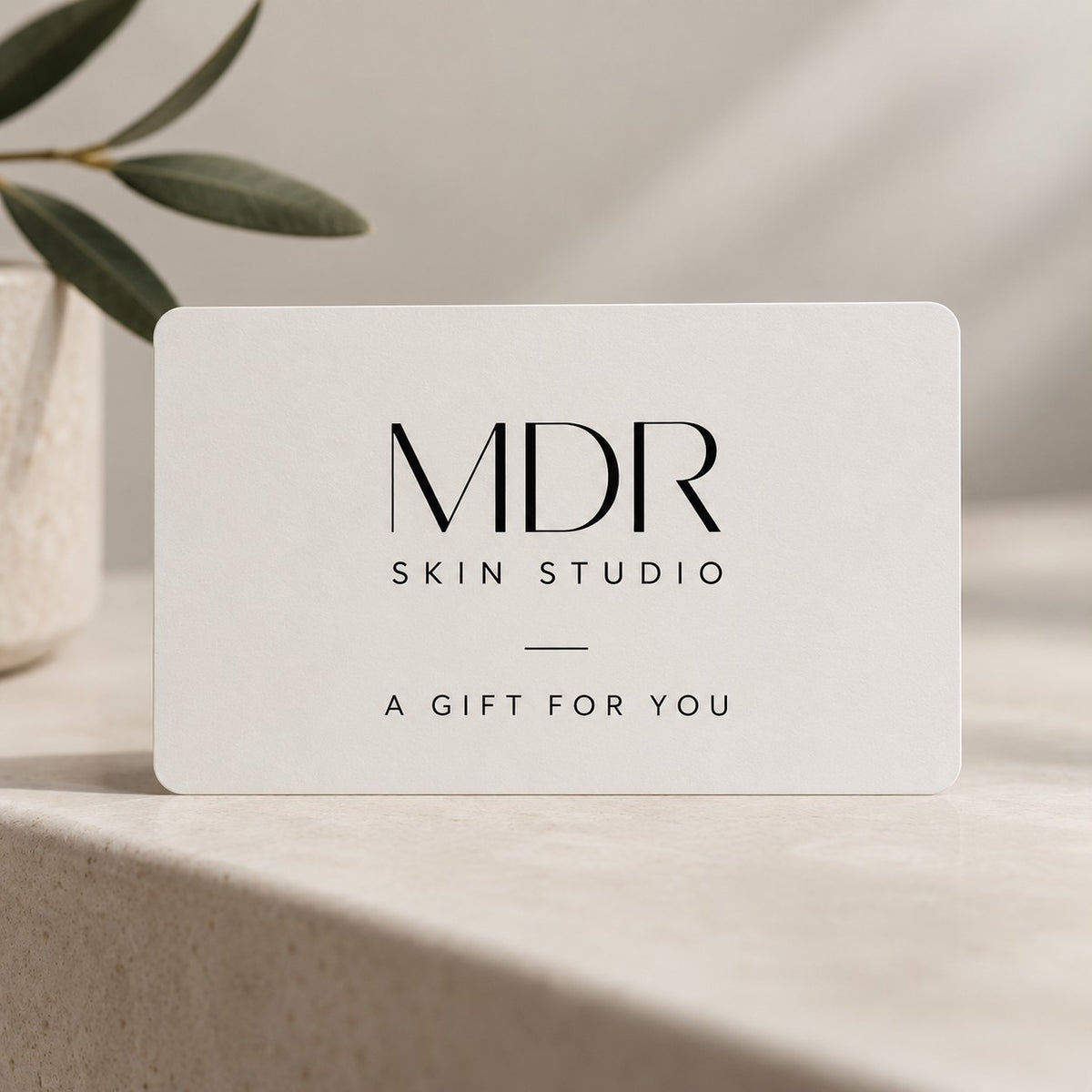 MDR Skin Studio gift card for facials, skincare treatments, and professional skincare products in Miami