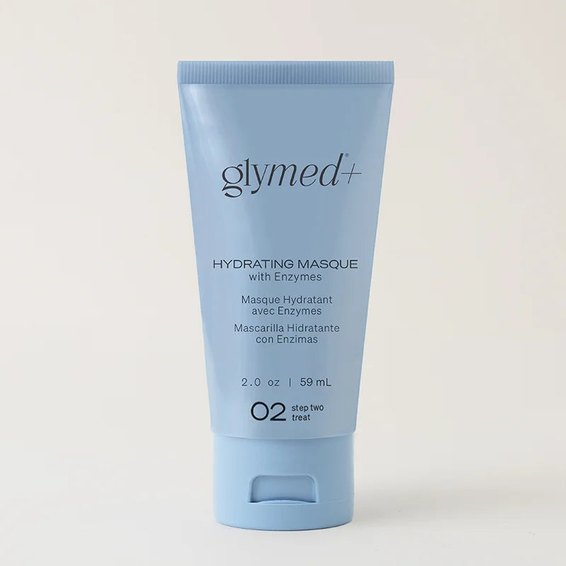 GlyMed Plus Hydrating Masque with Enzymes – refreshing enzymatic hydrating face masque with hydrating botanicals and antioxidant support for gently exfoliating, replenishing moisture, and leaving dry, dehydrated, or dull skin feeling refreshed, moisturized, and radiant | MDR Skin Studio