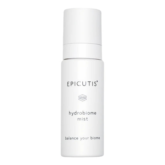 Epicutis Hydrobiome Mist – preservative-free pre and postbiotic face mist with Lactobacillus, maltodextrin, activated grape seed extract (AGSE), and Hinoki Wood Oil for nourishing the skin microbiome, boosting hydration and barrier function, and providing antioxidant and anti-microbial protection | MDR Skin Studio