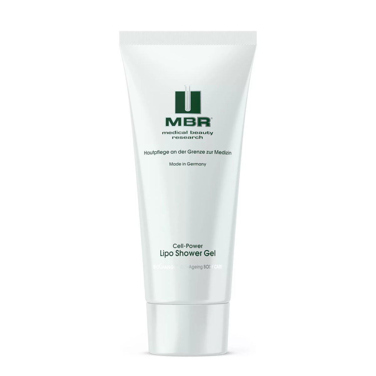 MBR Cell-Power Lipo Shower Gel – energizing nourishing body shower gel for intensive yet mild cleansing, protecting and rebuilding the lipid barrier, promoting elasticity, firming and smoothing skin, and leaving the body feeling refreshed and revitalized | MDR Skin Studio