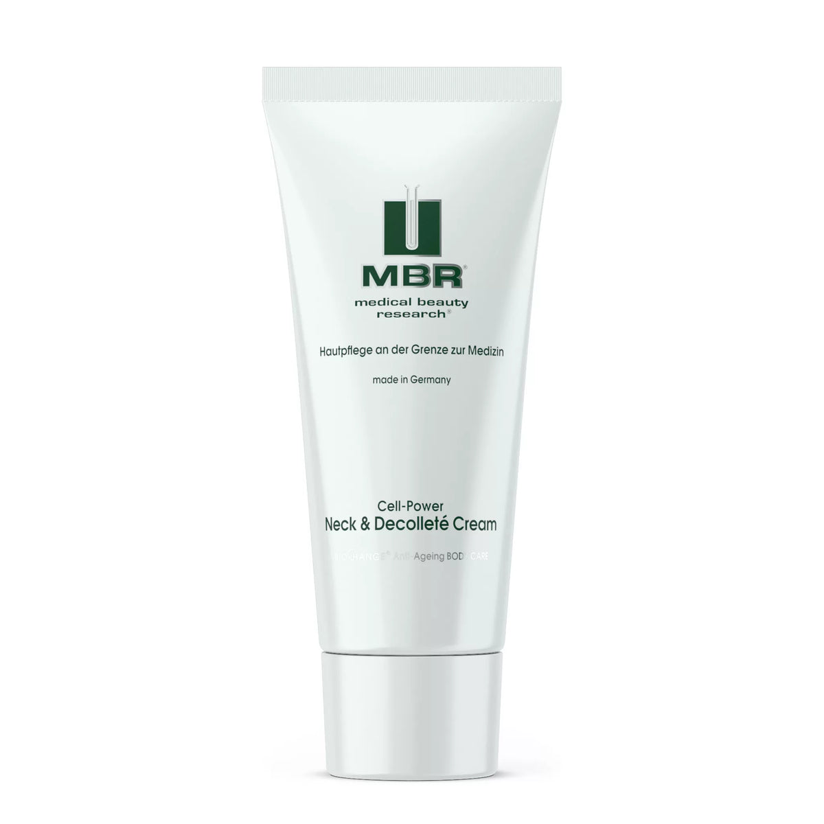 MBR Cell-Power Neck & Décolleté Cream 3.4 oz – intensely nourishing stem cell rejuvenating cream for firming, smoothing, and hydrating the delicate neck and décolleté while protecting against UV-induced premature aging | MDR Skin Studio