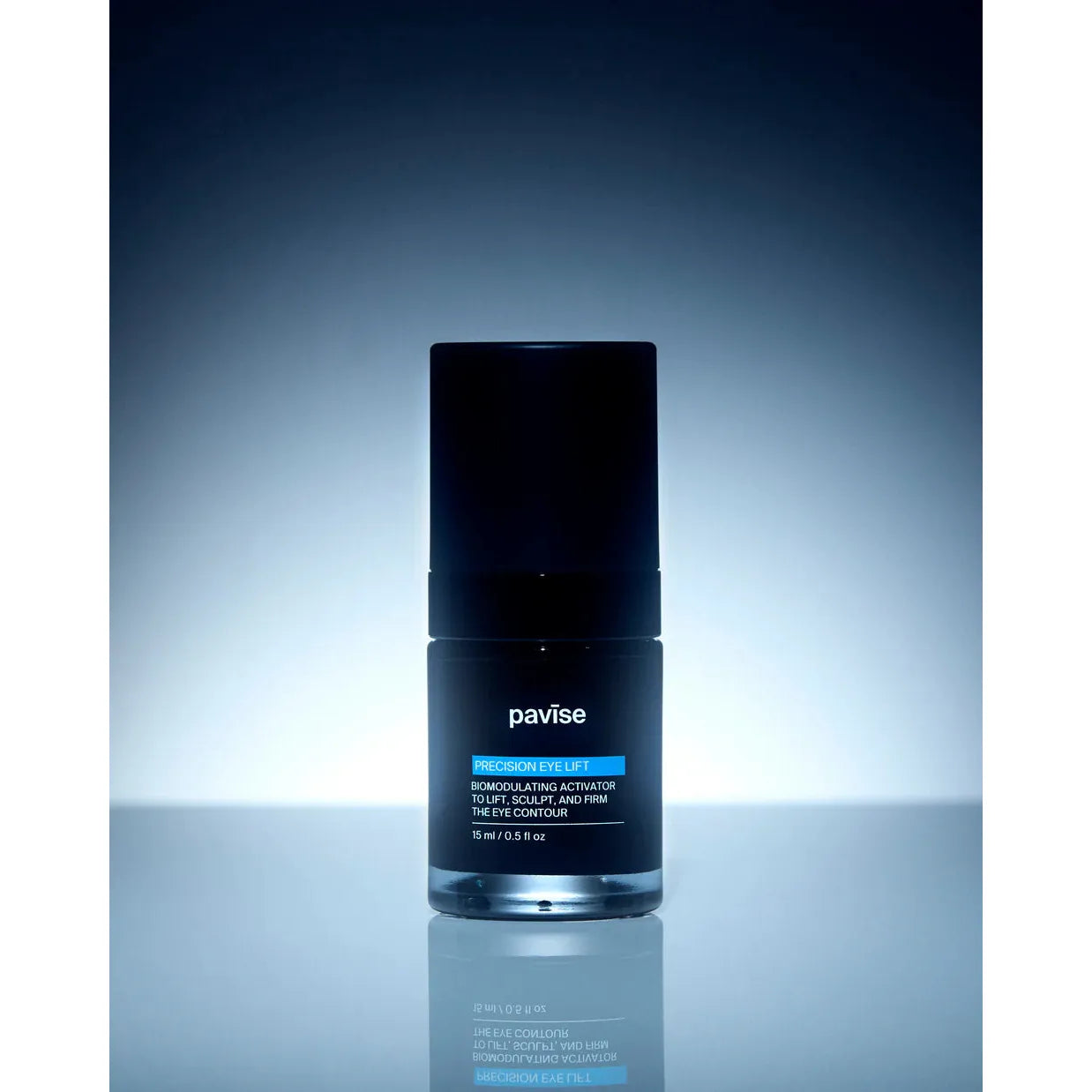 Pavise Precision Eye Lift – biomodulating gel-serum eye concentrate with DiamondCore® biotechnology, growth factors, and peptides for lifting, firming, and visibly restoring the eye contour, rebuilding collagen and elastin, reducing dark circles and puffiness, and delivering 47% improvement in skin elasticity in 4 weeks | MDR Skin Studio