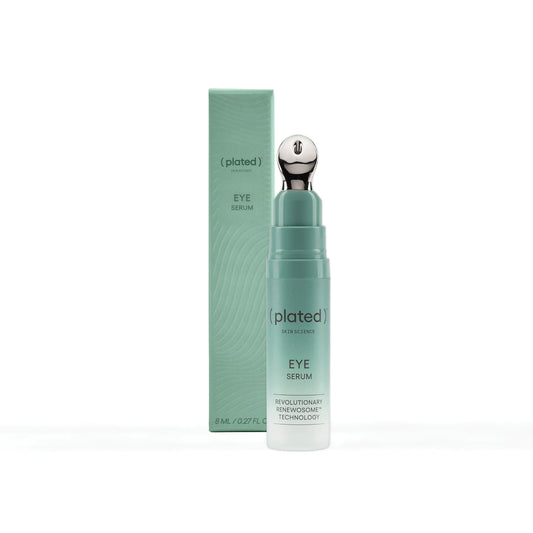 Plated EYE Serum – exosome-powered Renewosome™ eye serum with caffeine and dual-seaweed extract for reducing fine lines, brightening under-eye discoloration, tightening skin, and minimizing puffiness around the eye area | MDR Skin Studio