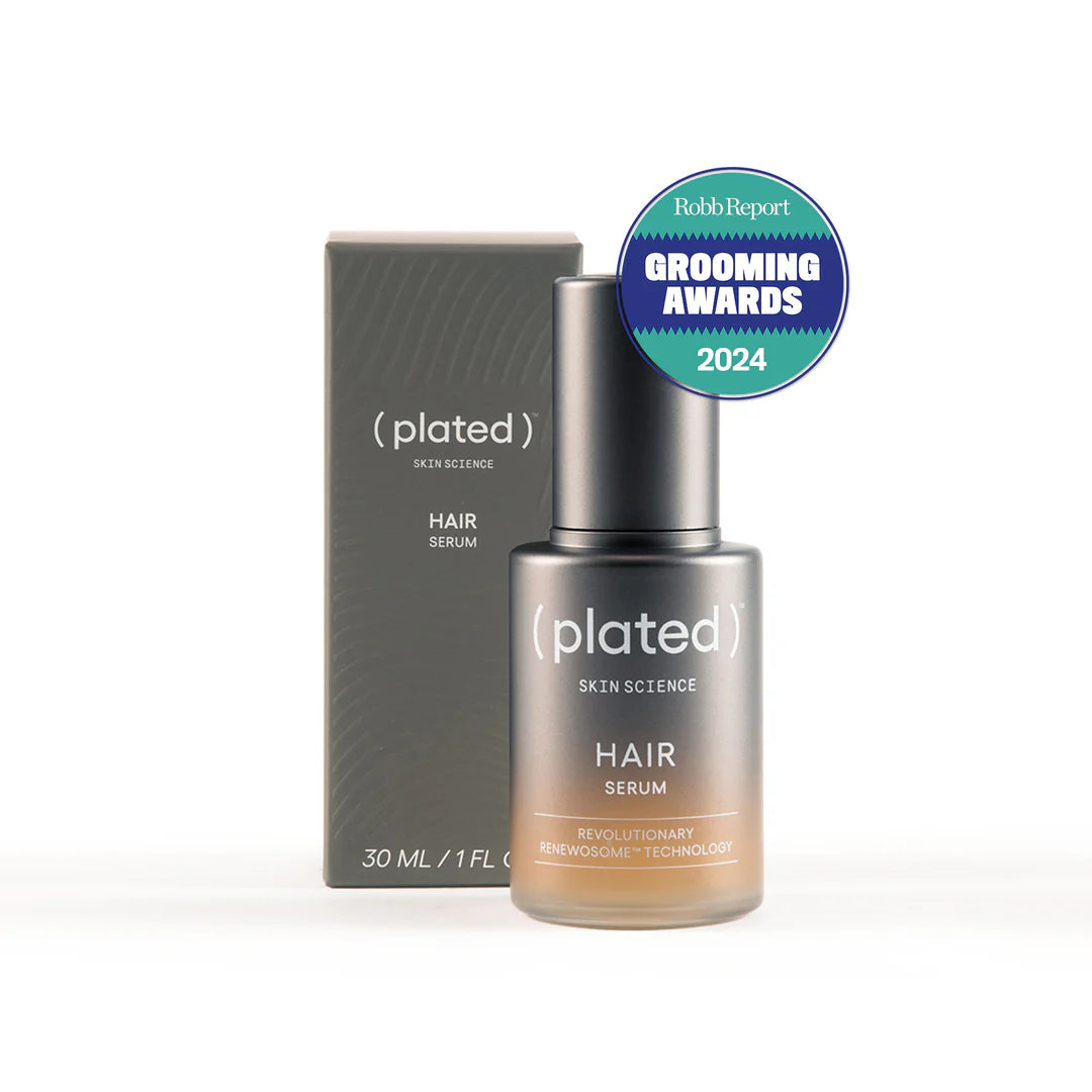 Plated HAIR Serum – exosome-powered Renewosome™ scalp and hair serum for reducing the appearance of shedding and breakage, increasing density and fullness, and delivering hydration for greater volume and natural shine | MDR Skin Studio