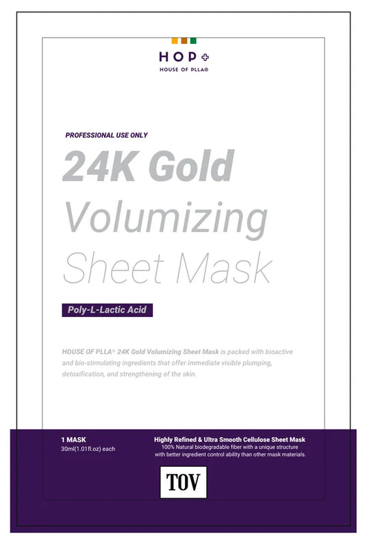 24k Gold Volumizing Sheet Mask - 5 Sheets/Box