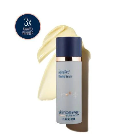 Skinbetter AlphaRet Clearing Serum – retinoid-based clarifying serum with AlphaRet Technology, salicylic acid, niacinamide, and zinc PCA for improving skin clarity, refining pores, balancing oil, and smoothing tone and texture on blemish-prone skin | MDR Skin Studio