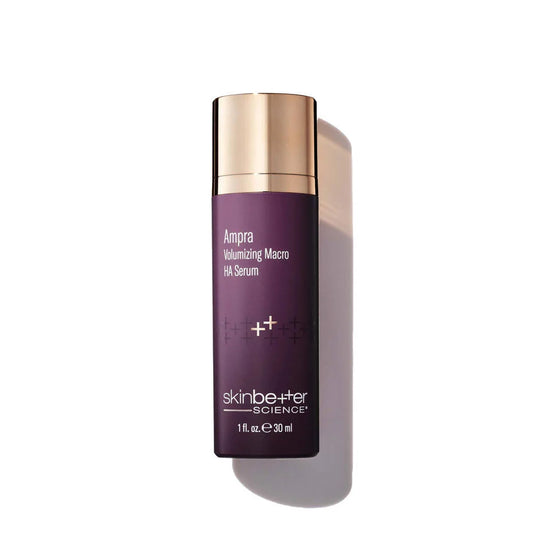 Skinbetter Ampra Volumizing Macro HA Serum – plumping and lifting hyaluronic acid serum with proprietary HYAsync technology, alpha-lipoic acid conjugated HA, biofermented polyglucuronic acid, palmitoyl tripeptide-38, and niacinamide for restoring visible fullness, redefining contours, reducing fine lines, and revealing smoother, more radiant skin | MDR Skin Studio