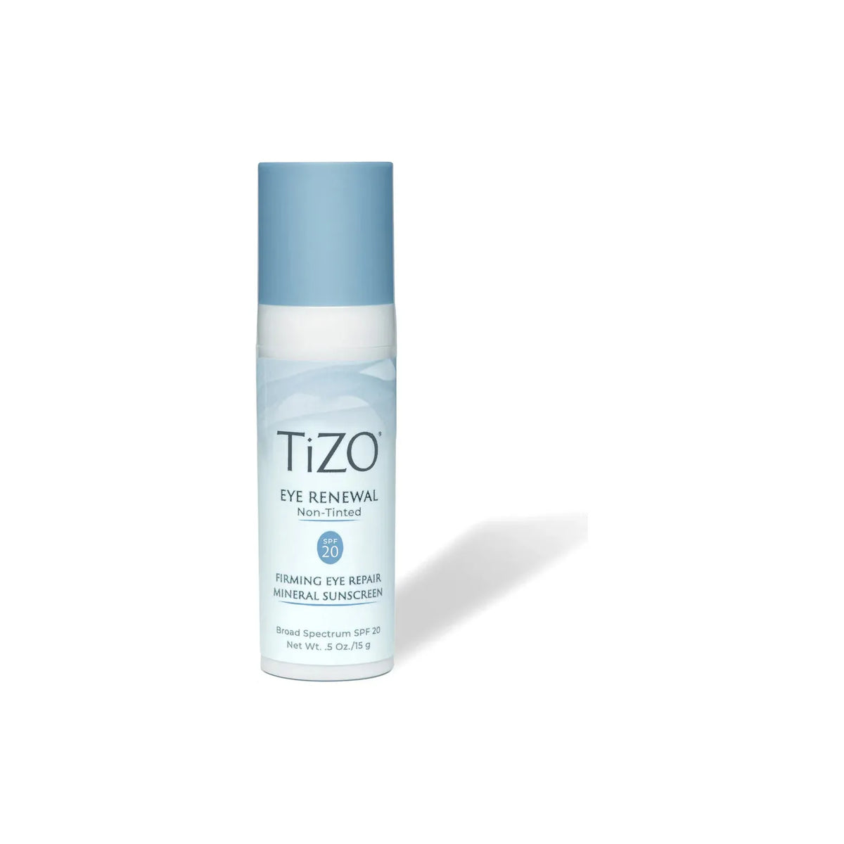 TiZO Eye Renewal Non-Tinted SPF 20 0.5 oz – peptide-infused mineral eye area sunscreen for protecting, firming, and de-puffing the delicate eye zone while reducing fine lines and wearing invisibly under makeup | MDR Skin Studio
