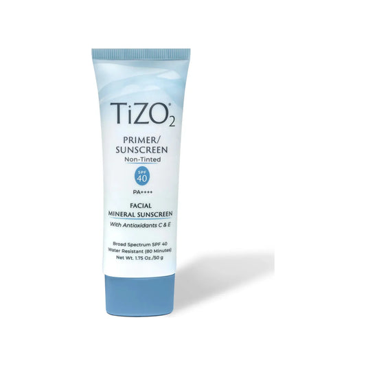 TiZO2 Facial Primer Non-Tinted 1.75 oz – sheer non-tinted mineral sunscreen with broad spectrum protection and matte finish for daily sun defense, post-procedure use, and all skin types including sensitive | MDR Skin Studio